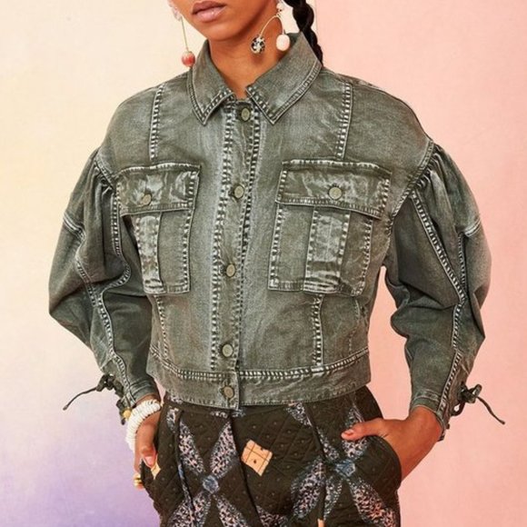 Ulla Johnson Jackets & Blazers - Ulla Johnson Atticus Denim Jacket Army Green F34